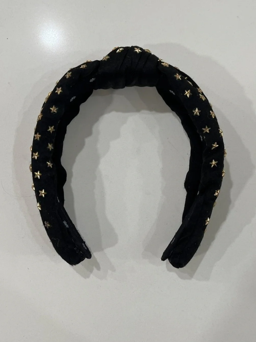 Black Star-Studded Knotted Headband